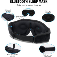 Sleep Headphones & 3D Sleep Mask for Side Sleepers with Bluetooth Speakers