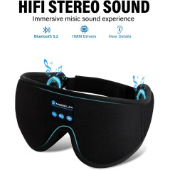 Sleep Headphones & 3D Sleep Mask for Side Sleepers with Bluetooth Speakers