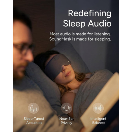 Sleenova SoundMask – Comfortable Audio Sleep Mask Designed for Side Sleepers