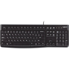 Logitech K120 Full-Size Wired USB Keyboard Plug-and-Play for Windows – Black
