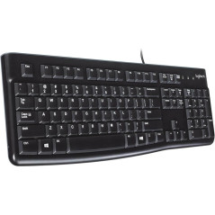 Clavier Logitech K120 USB Full Size Noir - Plug-and-Play PC