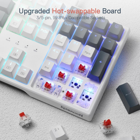 Clavier Gaming Redragon K668 RGB 108 Touches Hot-Swap