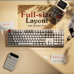 Keychron C2 Full Size Wired Mechanical Keyboard Brown Switch Retro Design