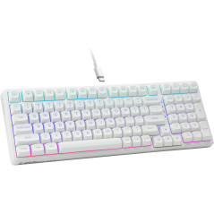 HUO JI E-Yooso Creamy RGB Wired Mechanical Keyboard – White Backlit