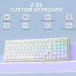 Clavier Mécanique Filaire HUO JI E-Yooso RGB Blanc avec Rétroéclairage Clavier Mécanique Filaire HUO JI E-Yooso RGB Blanc avec Rétroéclairage