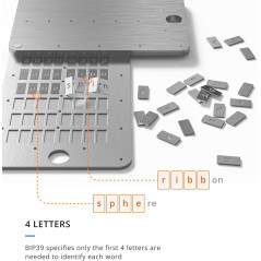 KEYSTONE Crypto Steel Wallet - Secure 24-Word Bitcoin Seed Storage