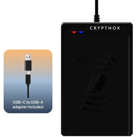Lecteur USB-C NFC FIDO2 MIFARE DESFire Windows 11 ISO 14443