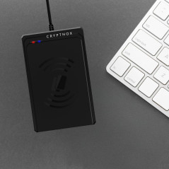 USB-C NFC Reader: FIDO2 MIFARE DESFire, Windows 11 ISO 14443 Compatible