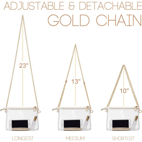 BS-VOG Clear Crossbody Purse for Stadium Events – Transparent Women's Bag