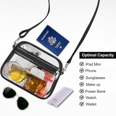 USPECLARE Clear Stadium Bag – Transparent Sports Fan Handbags & Purses