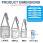 USPECLARE Sac Transparent pour Stades, Sac Bandoulière Clair Antivol pour Événements USPECLARE Sac Transparent pour Stades, Sac Bandoulière Clair Antivol pour Événements