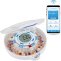 Distributeur de Pilules Auto WiFi LiveFine pour Seniors, 28 Jours, Couvercle Transparent Distributeur de Pilules Auto WiFi LiveFine pour Seniors, 28 Jours, Couvercle Transparent