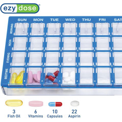 Organisateur Pilules Hebdo Ezy Dose 7 Jours, 4x/Jour Moyen