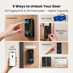DESLOC D110 Plus WiFi Fingerprint Smart Lock with App Control