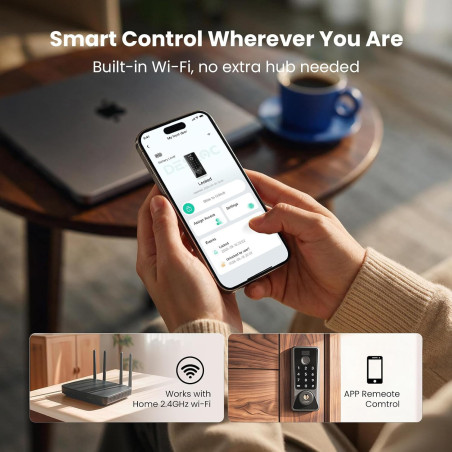 DESLOC D110 Plus WiFi Fingerprint Smart Keypad Door Lock with App Control