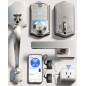 Veise VE017G-H Wi-Fi Smart Door Lock Deadbolt with Handle Set, Satin Nickel Finish