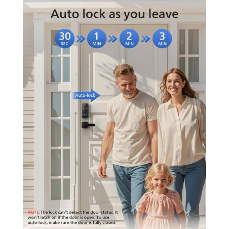 Philips Smart Deadbolt Lock with Keypad & 2 Lever Handles for Front Door Security Set