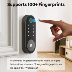 Sifely Fingerprint Smart Deadbolt Lock – Keyless Entry & Bluetooth App Control