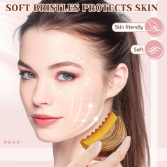 Lymphatic Contour Face Brush for Effective Lymphatic Drainage Massage and Skin Detox