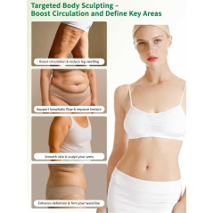 Lymphatic Drainage Massager for Cellulite & Stretch Marks - White