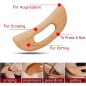 FKYzixeh Wooden Gua Sha Lymphatic Drainage Massager, Manual Body Scraper for Cellulite & Muscle Relief (Style A)