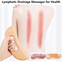 Massageur Drainage Lymphatique en Bois – Gua Sha Anti-Cellulite