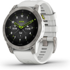Garmin epix Gen 2 : Montre Connectée Premium Titanium Blanche