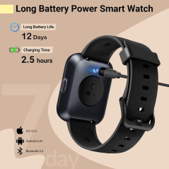 Montre Connectée Unisexe 1.8'' avec Alexa, Appels, Notifications, Cardio, Sommeil, 120 Modes Sportives, Étanche
