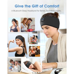 MUSICOZY Bluetooth Sleep Headphones Headband for Side Sleepers