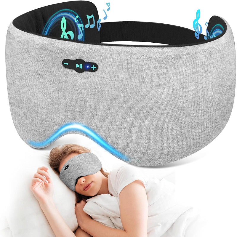 Bluetooth Sleep Headphones 6.0 Mask for Side Sleepers, 20H Playtime