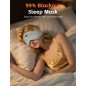 Casque Bluetooth 6.0 pour Sommeil avec Masque, 20h d'Autonomie, Conçu pour Dormeurs Latéraux