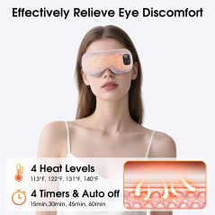 Heated Eye Mask Cordless Rechargeable Eye Compress for Relaxation