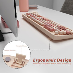 Wireless Retro Typewriter Style Keyboard and Mouse Combo for PC
