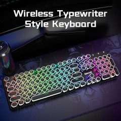 Clavier Gaming Mécanique Sans Fil Redragon Style Machine à Écrire