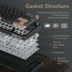 Clavier Gaming RK Royal Kludge R65 RGB 60% Mécanique