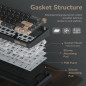 RK Royal Kludge R65 Wired 60% RGB Mechanical Gaming Keyboard with Volume Knob & Hot-Swappable Cream Switches RK Royal Kludge R65 Wired 60% RGB Mechanical Gaming Keyboard with Volume Knob & Hot-Swappable Cream Switches