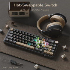 RK Royal Kludge R65 Wired 60% RGB Mechanical Keyboard with Volume Knob