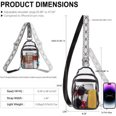 CLUCI Clear Crossbody Bag for Stadiums – Transparent & Stylish Purses