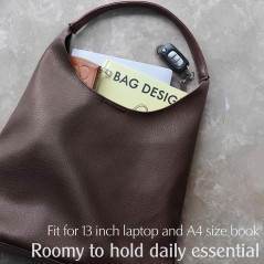 Sacs Hobo Femme Cuir Vegan Souple Sac Épaule Décontracté
