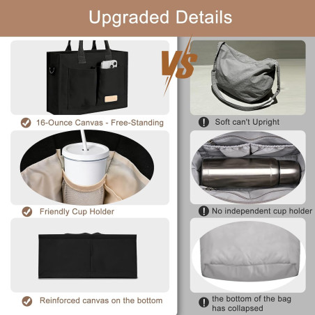 Sac Tote GASSDA Femme | Sac à Main Travail avec Poches