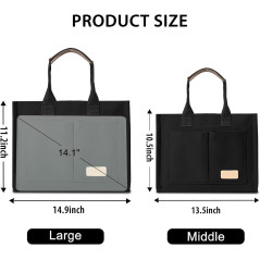 GASSDA Canvas Tote Bag for Women – Crossbody Work Purse with Pockets