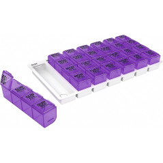 Ezy Dose Pop-Out 7-Day Pill Organizer, 4x Daily, Large, Color May Vary