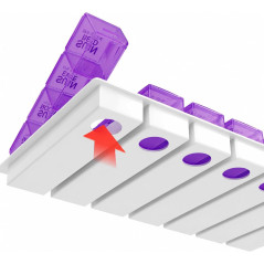 Ezy Dose Pop-Out 7-Day Pill Organizer, 4x Daily, Large, Color May Vary