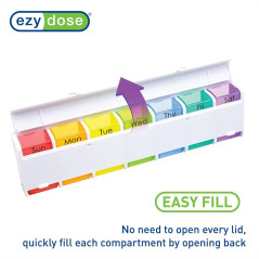 Organiseur Pilules Ezy Dose 14 Jours Grand Arc-en-Ciel