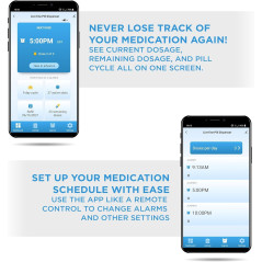 LiveFine Bluetooth Pill Dispenser with 9 Dosage Rings & 28-Day Lid