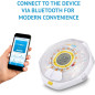 Distributeur de Pilules Bluetooth LiveFine, 9 Anneaux de Dosage, 28 Jours, Couvercle Givré Distributeur de Pilules Bluetooth LiveFine, 9 Anneaux de Dosage, 28 Jours, Couvercle Givré