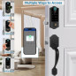 Serrure Intelligente Empreinte Digitale avec Poignée pour Porte d'Entrée - Contrôle via Application Serrure Intelligente Empreinte Digitale avec Poignée pour Porte d'Entrée - Contrôle via Application