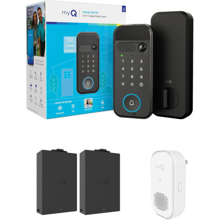 Serrure intelligente myQ Secure View 3-en-1 avec caméra 2K HDR