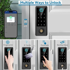 BEBASIA Smart Fingerprint Door Lock with Handle – Full App Control