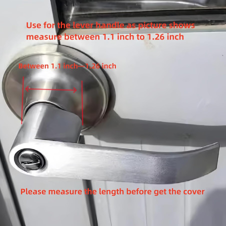 Keyed Door Handle Lockout Cover with Code – Fits Long Shaft Handles, Blocks Keyhole Access from Outside